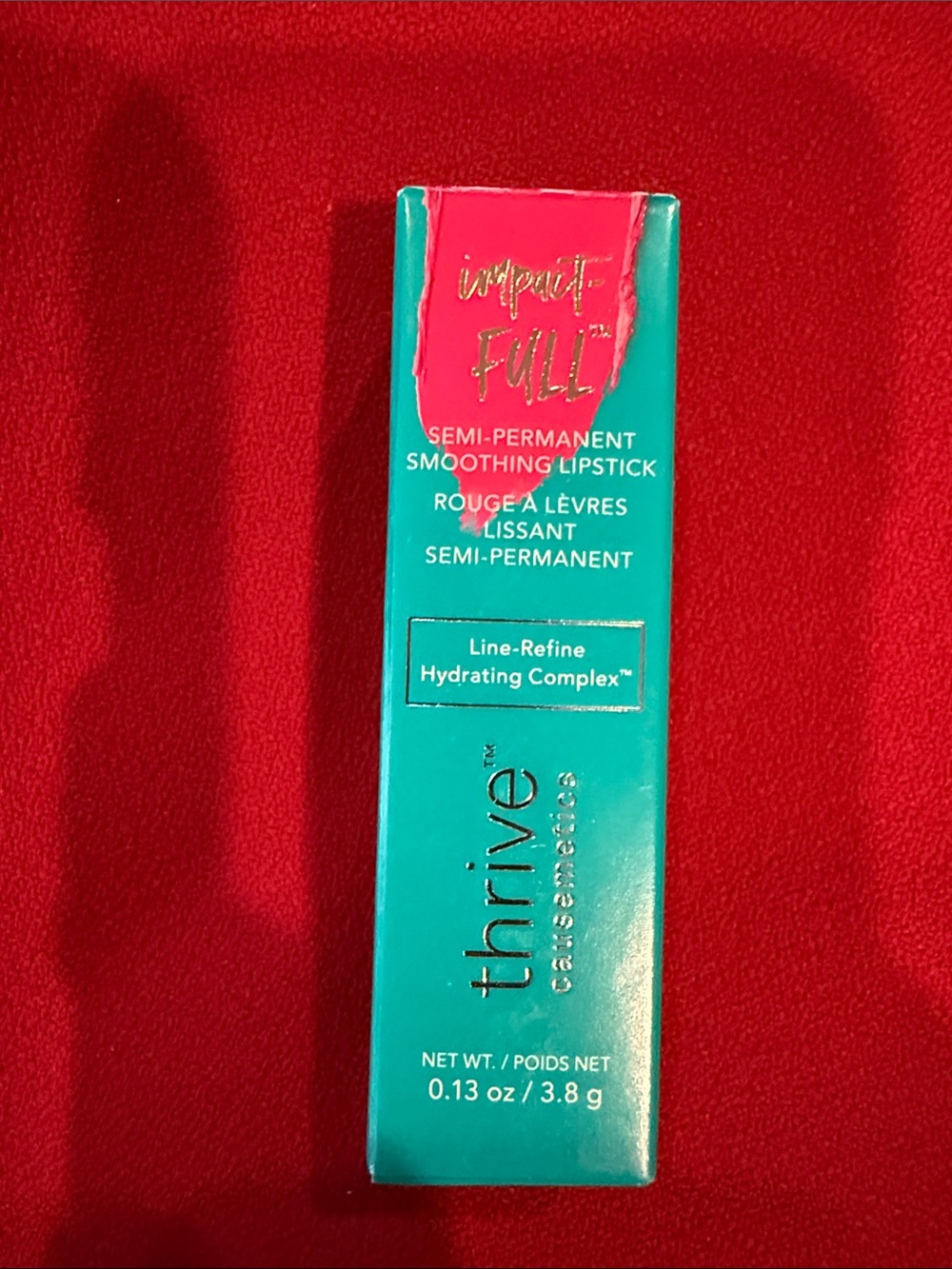 Thrive Causemetics Impact-Full Semi-Permanent Smoothing Lipstick vegan- Red New